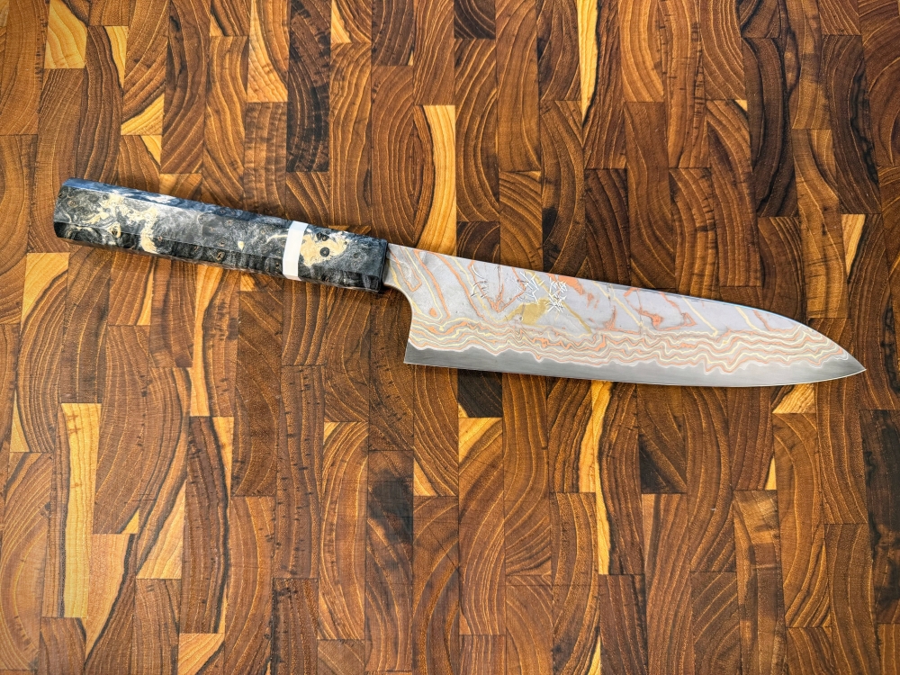  Hatsukokoro Irodori Rainbow Gyuto 21cm