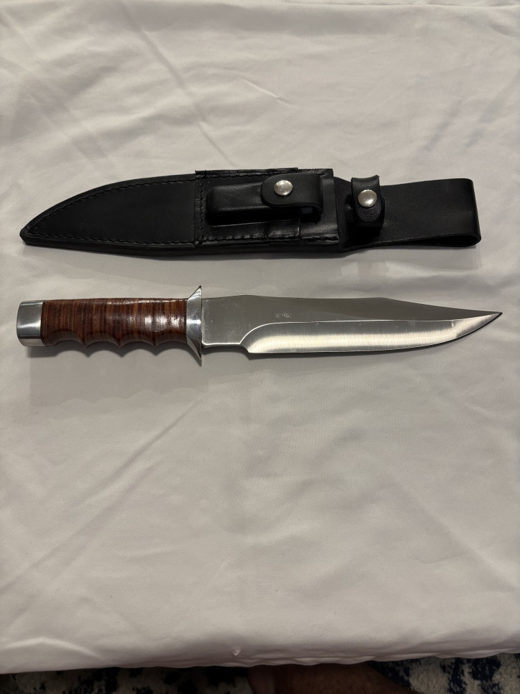 Boker Magnum Giant Bowie Fixed Blade Knife (8.125\" Satin Plain) 02MB565