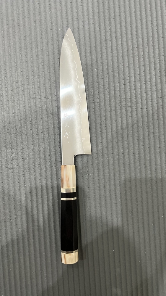 Tetsujin Ukiba Ginsan 210mm Gyuto with custom handle