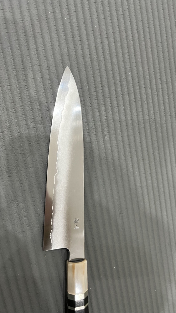 Tetsujin Ukiba Ginsan 210mm Gyuto with custom handle