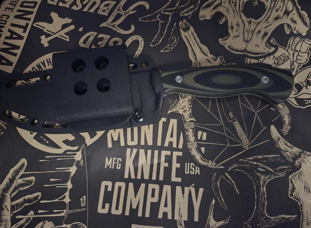 Montana Knife Company MKC Super Cub Magnacut Steel Knife Green/Black Handle