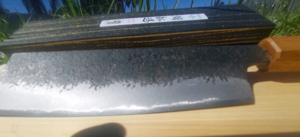 Takuyuki × Itsuo Doi Aogami #2 180mm Ku Tsuchime Nakiri