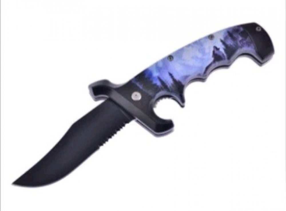 Super Nice 3D Wolf Howling Folder New in Box 