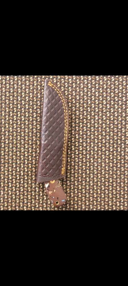 Damascus Steel Fixed Blade Knife w/ Sheath