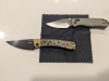 Kizer Knives Mini Momo Gold Camo & Drop Bear Micarta Clip Point Folding Knives