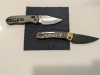 Kizer Knives Mini Momo Gold Camo & Drop Bear Micarta Clip Point Folding Knives