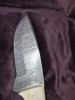 Custom Damascus Fixed Blade – Brass Inlay – Resin Handle – Ornate Mosaic Pin