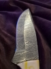 Custom Damascus Fixed Blade – Brass Inlay – Resin Handle – Ornate Mosaic Pin