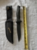 Vintage US Buck Knighthawk model #650 Fighting/Hunting Knife with Sheath 6” Blade 11” overall length 