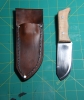 Hand-Forged 1095 Oak Hunter w/ Welted Leather Sheath