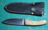 Hand-Forged Drop point w/ Oak Handle & Black Leather Sheath
