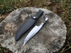 Railroad Spike Knife w/ Cube Twist + Leather Sheath