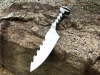 Serrated Fantasy Knife With Leather Sheath