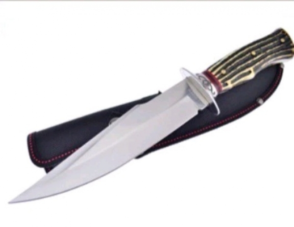 Super Nice Stagolon Bowie With Leather Sheath New In Box 