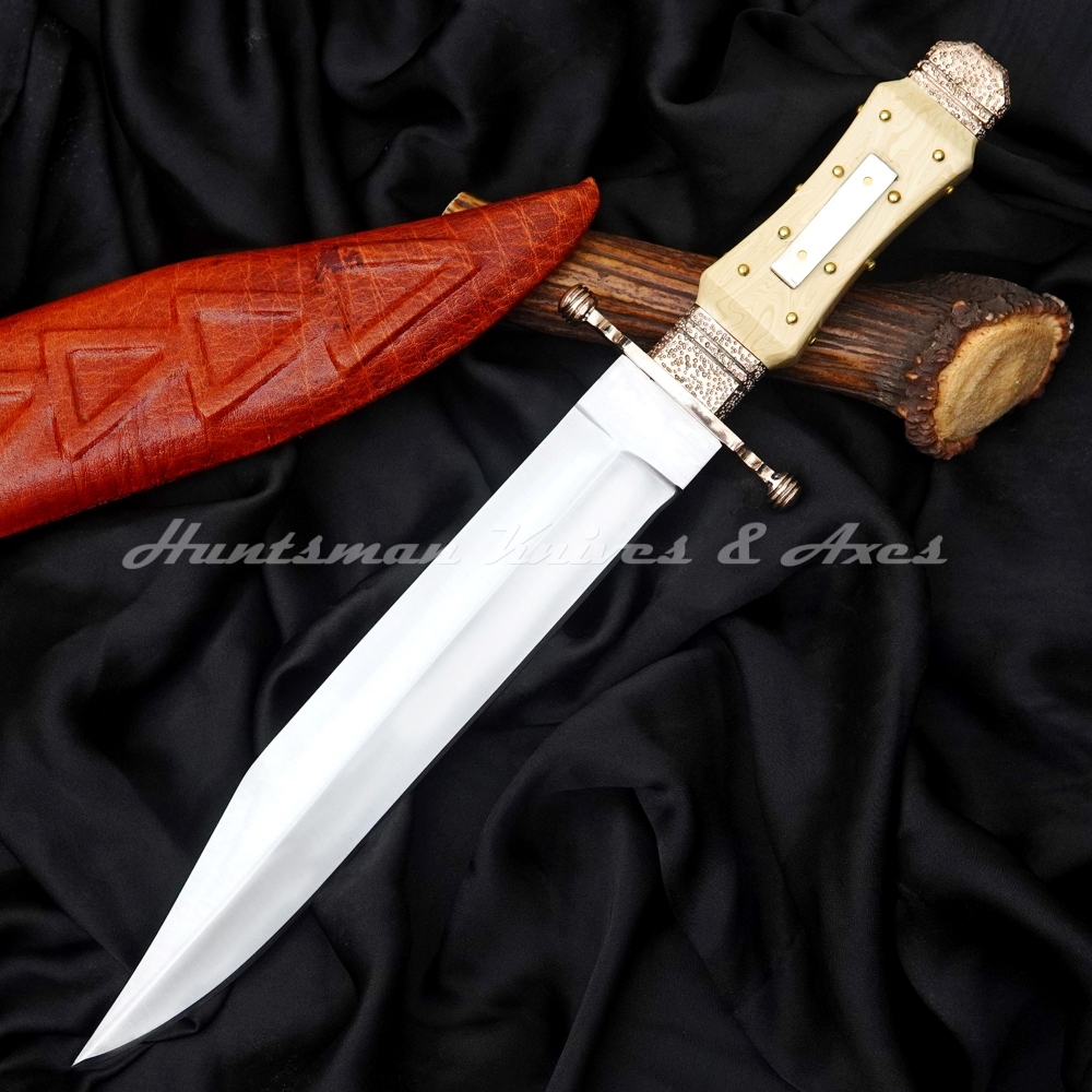 Custom Made Forged 5160 Spring Steel English & Huber Sheffield #2 Bowie Replica