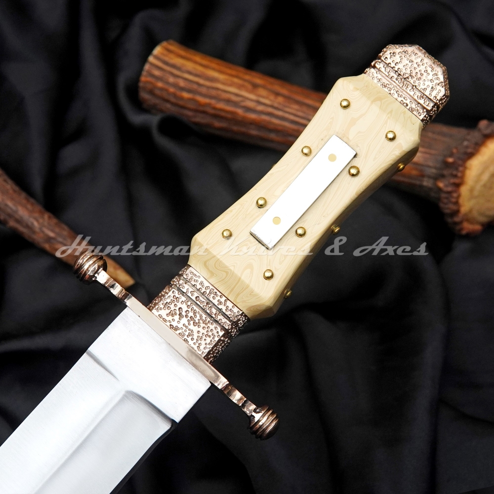 Custom Made Forged 5160 Spring Steel English & Huber Sheffield #2 Bowie Replica