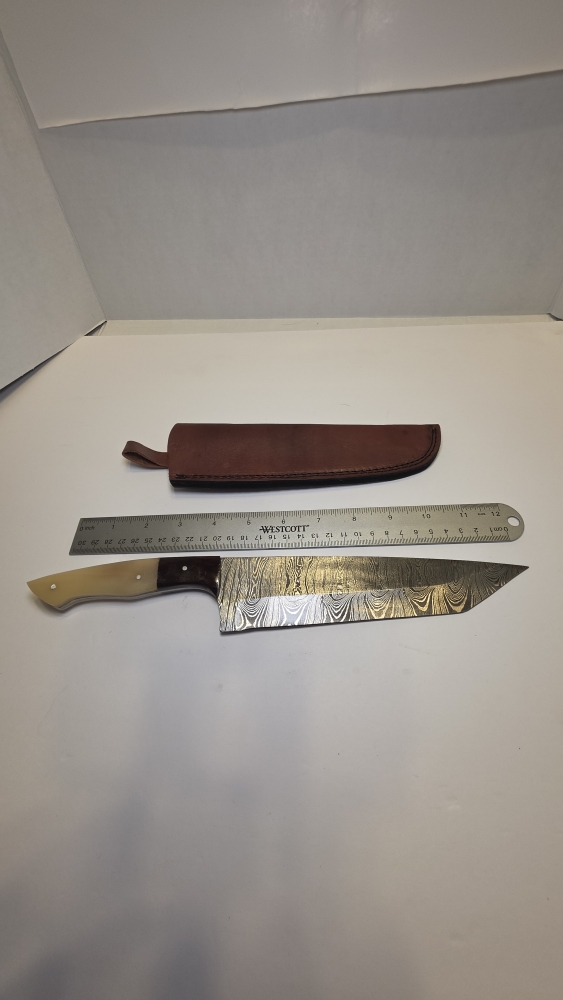 Damascus, chef knife.