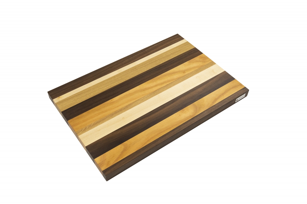 Handmade Multicolour Hardwood Cutting Board – Walnut, Oak, Ash & Cherry