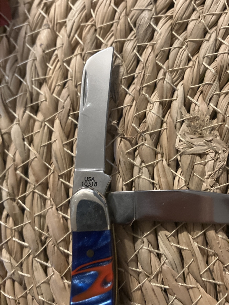 CASE KNIFE #8575 Trapper patriotic with kirinite handle NEVER USED ORIGINAL PACAKGING