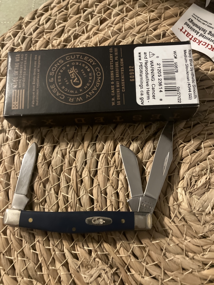 CASE NAVY BLUE SYNTHETIC SMOOTH MEDIUM STOCKMAN (4344 ss)