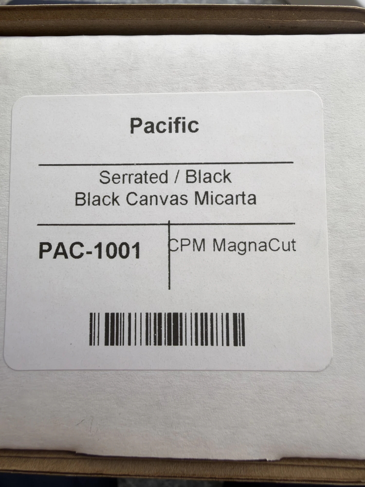 Chris Reeve Pacific Black Micarta Serrated PAC-1001 Knife New