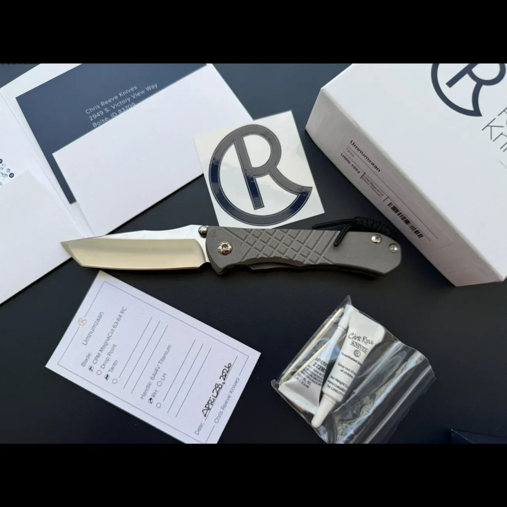 NEW Chris Reeve Knives Umnumzaan Tanto MagnaCut Sandblasted CRK ZAA Titanium USA