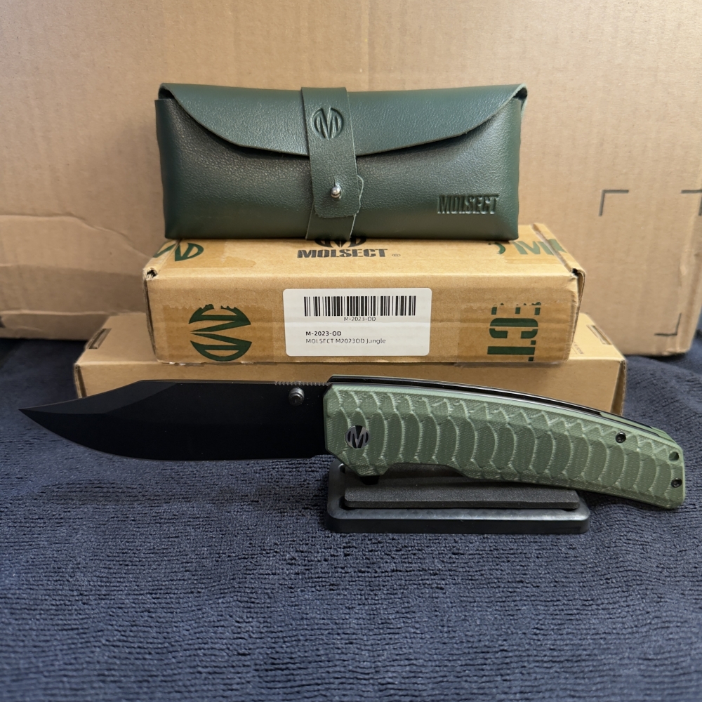 Molesect - Jungle M2023OD – 14C28N Bowie Liner Lock, OD Green G10 Handle
