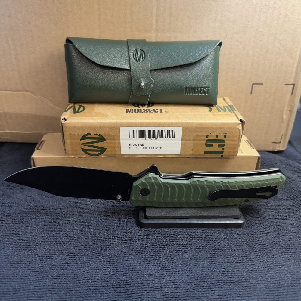 Molesect - Jungle M2023OD – 14C28N Bowie Liner Lock, OD Green G10 Handle