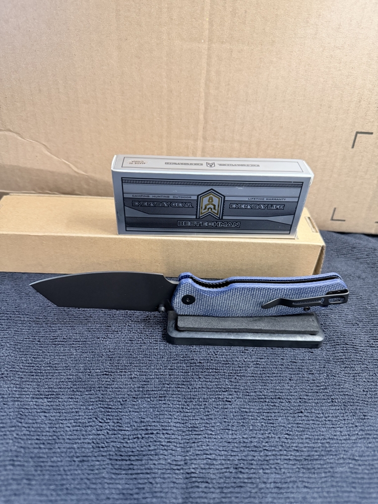 BESTECHMAN CICADA'S WING-TL BMK24-M-4 Blue Micarta