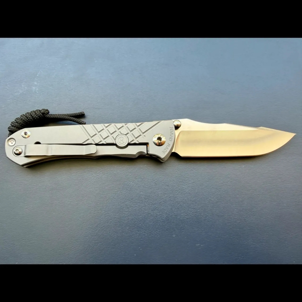 Chris Reeve Umnumzaan Glass Blasted Drop Point MagnaCut Titanium Knife New