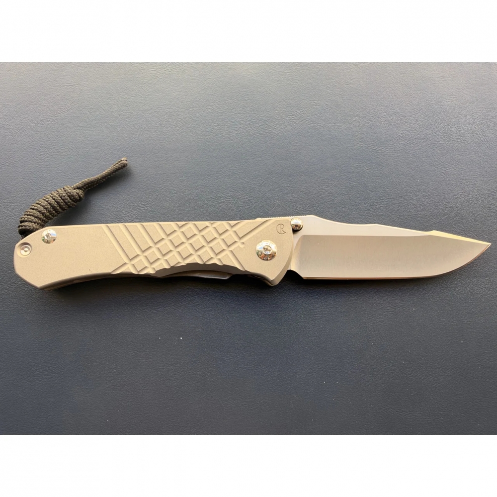 Chris Reeve Umnumzaan LEFT HAND Drop Point MagnaCut Sandblasted Titanium CRK Knife LH