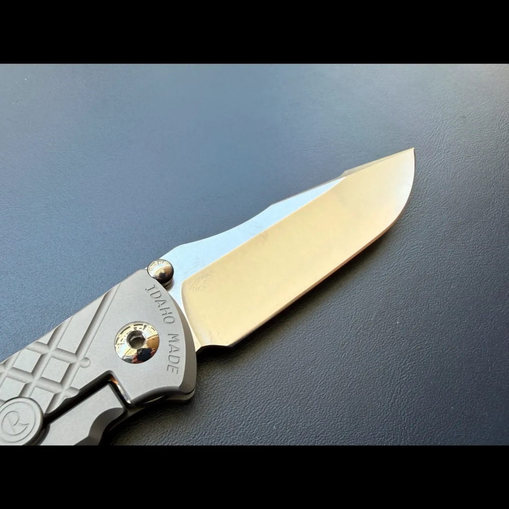 Chris Reeve Umnumzaan Glass Blasted Drop Point MagnaCut Titanium Knife New