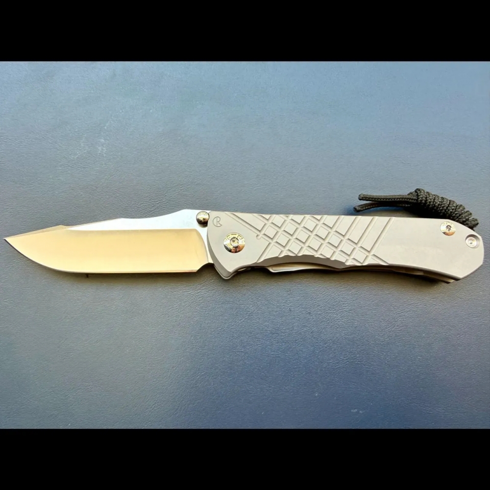 Chris Reeve Umnumzaan Glass Blasted Drop Point MagnaCut Titanium Knife New