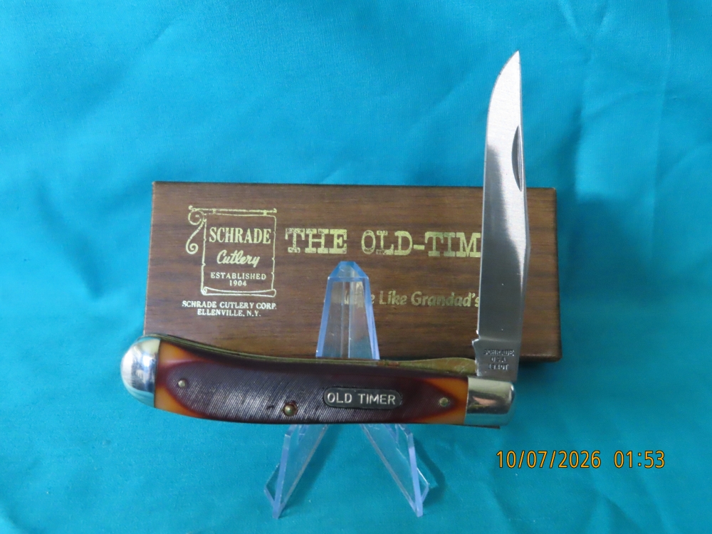 SCHRADE 'OLD TIMER'- 1940T, GOOD USED CONDITION, W/BOX