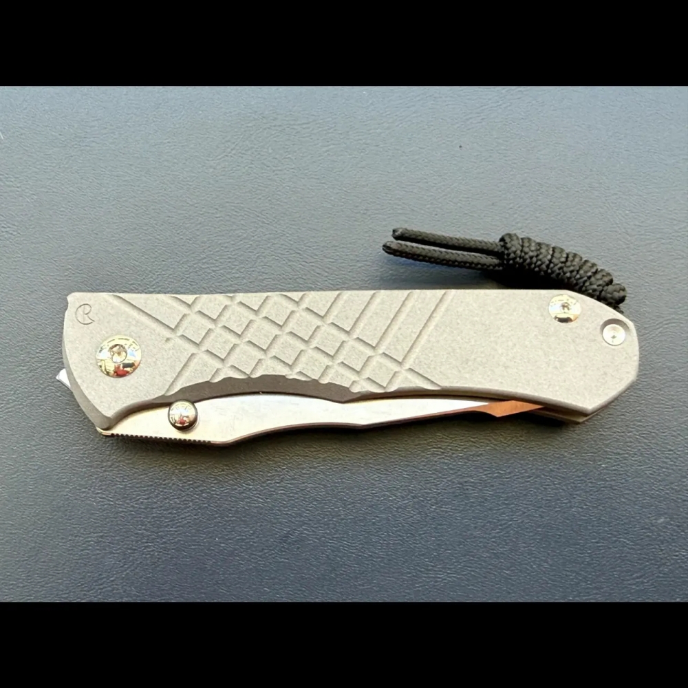 Chris Reeve Umnumzaan Drop Point MagnaCut Sandblasted Titanium CRK Knife ZAAN
