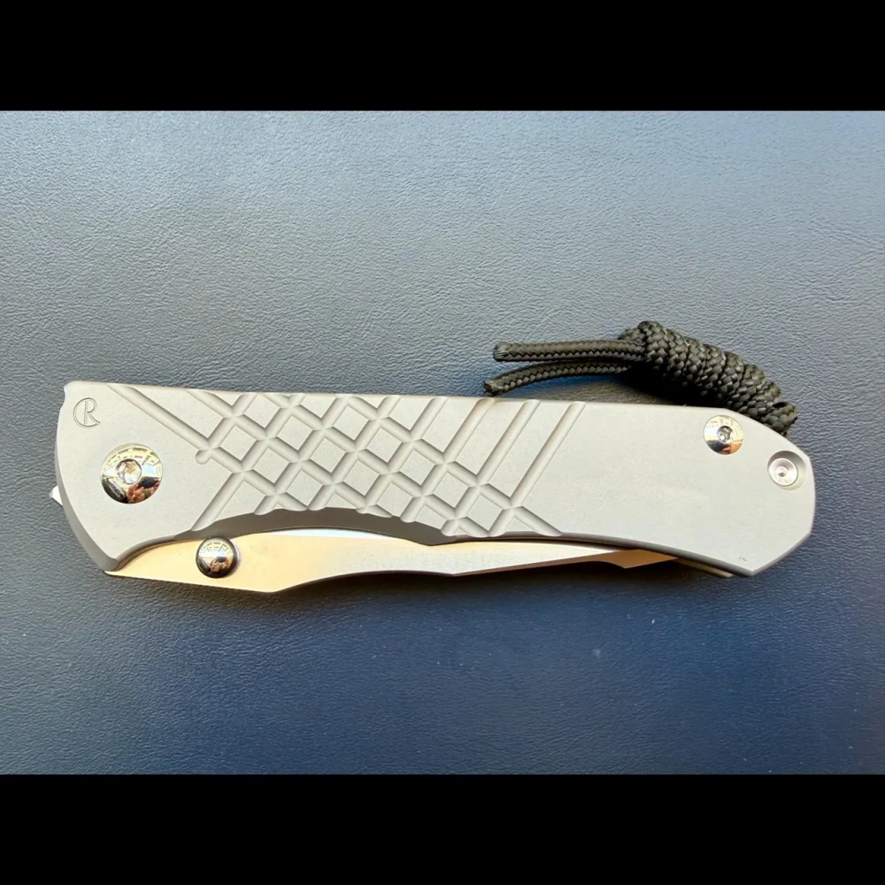 Chris Reeve Umnumzaan Glass Blasted Drop Point MagnaCut Titanium Knife New