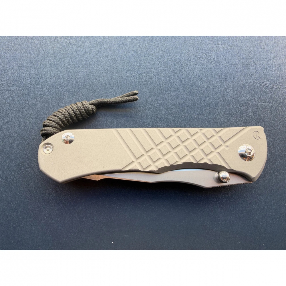 Chris Reeve Umnumzaan LEFT HAND Drop Point MagnaCut Sandblasted Titanium CRK Knife LH
