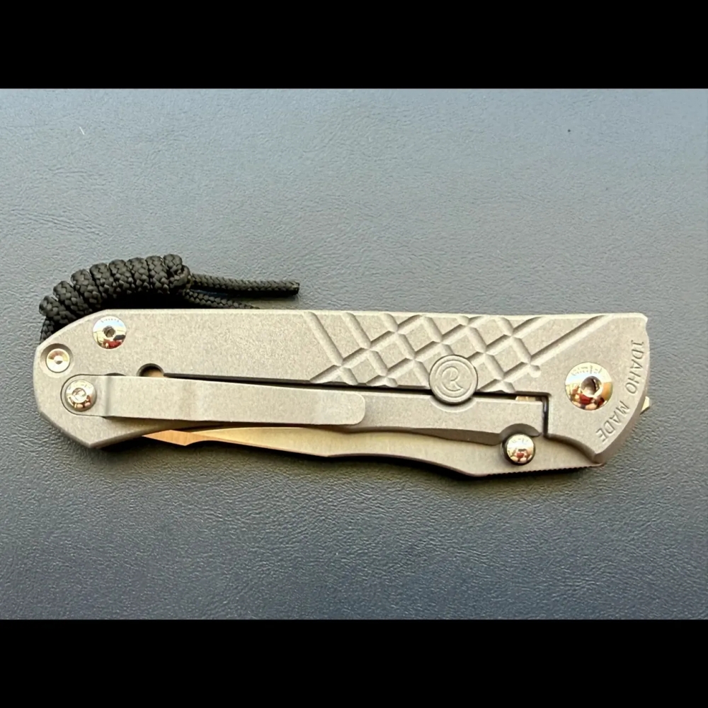 Chris Reeve Umnumzaan Drop Point MagnaCut Sandblasted Titanium CRK Knife ZAAN