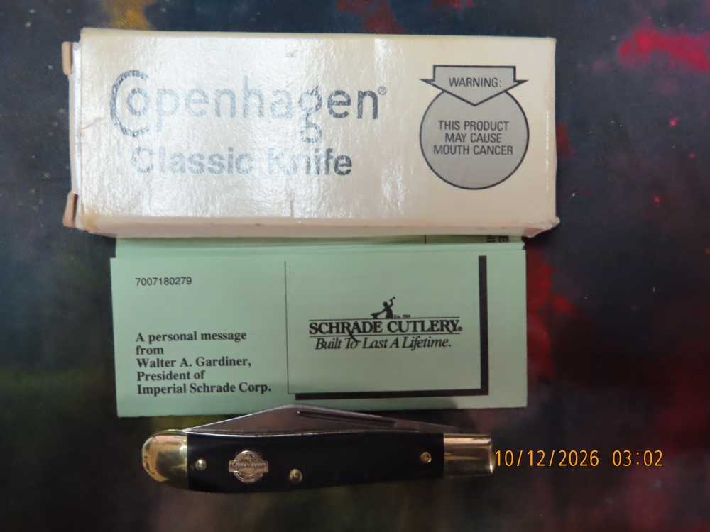 NIB!! SCHRADE COLE USA \"COPENHAGEN\" POCKETKNIFE