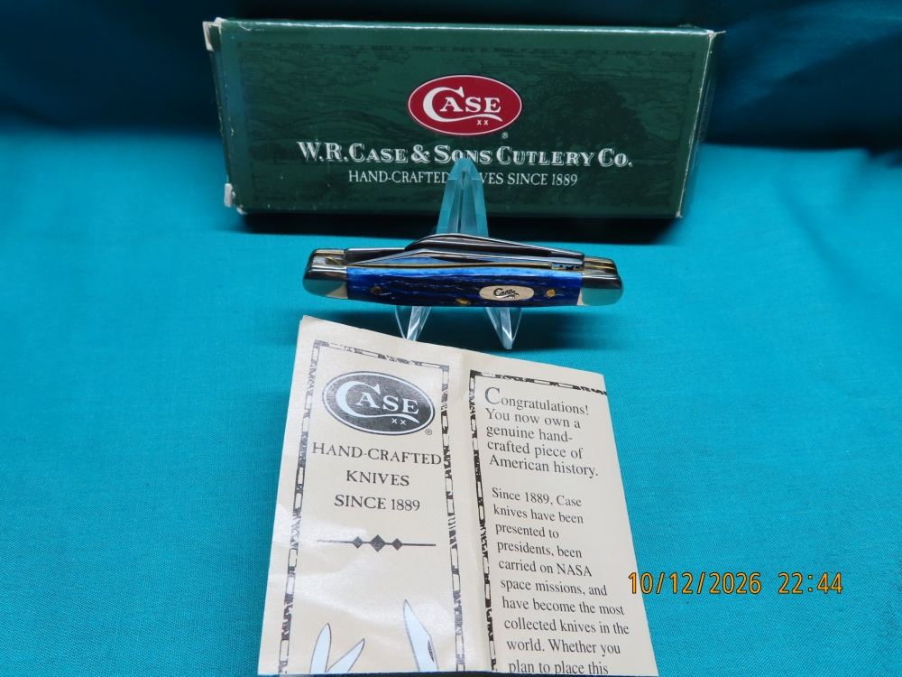 W.R. CASE & SONS CUTLERY Co. #6327 BLUE BONE MEDIUM STOCKMAN
