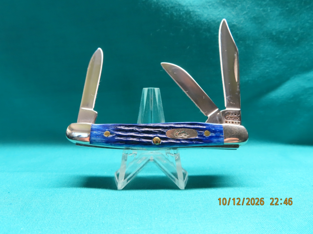 W.R. CASE & SONS CUTLERY Co. #6327 BLUE BONE MEDIUM STOCKMAN