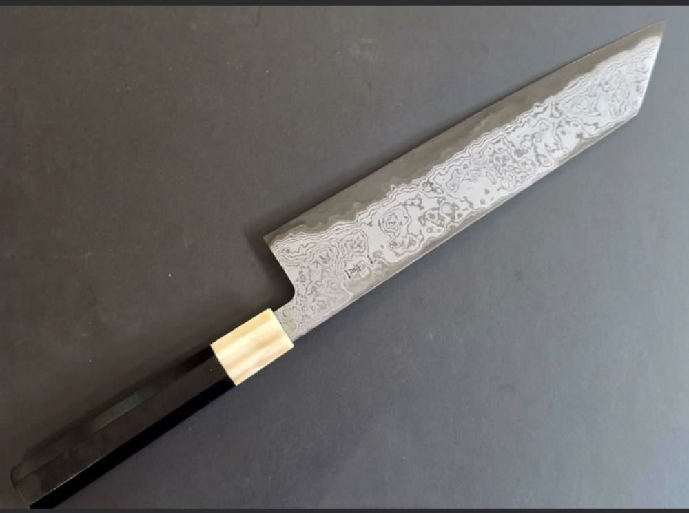 Yoshikazu Tanaka Blue #1 Damascus Kiritsuke Gyuto 240mm