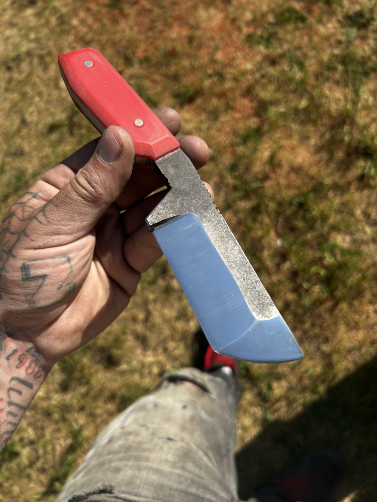 Handcrafted fixed blade tanto bushcraft knife 