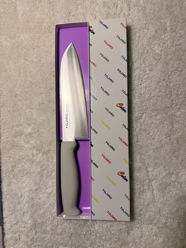 Tojiro Color Series Santoku Knife F132W – 170mm – White Handle – Made in Japan