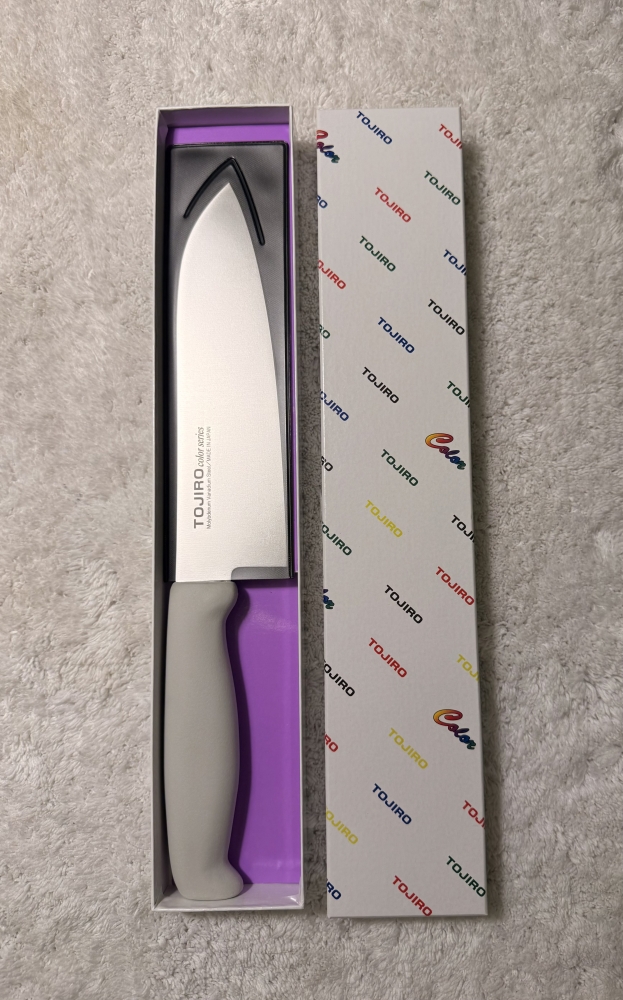 Tojiro Color Series Santoku Knife F132W – 170mm – White Handle – Made in Japan