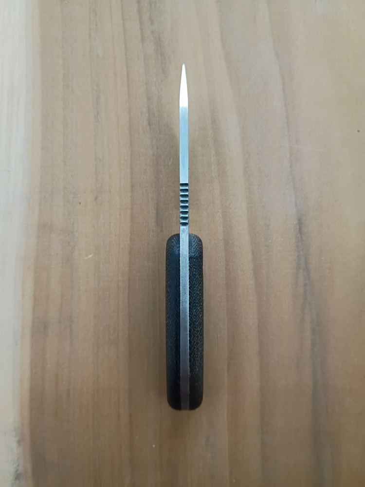 ESEE Candiru with original sheath and micarta handle scales