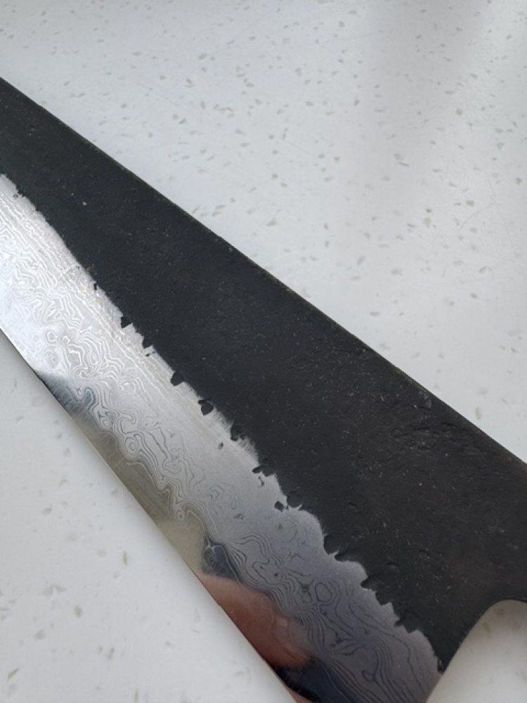 Hatsukokoro Shinkiro AS Kurouchi Damascus 240mm Gyuto