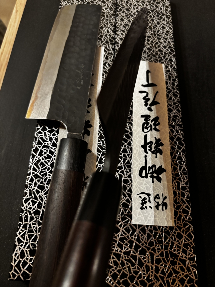 Nao Yamamoto Bundle, Gyuto, nakiri, workhorse, Aogami super, Damast, tsuchime Finish!!!