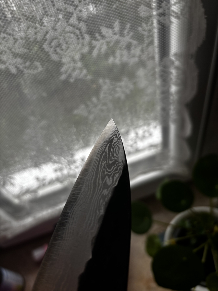 Nao Yamamoto Gyuto 240 mm – Aogami Super, Damascus, Kurouchi & Tsuchime