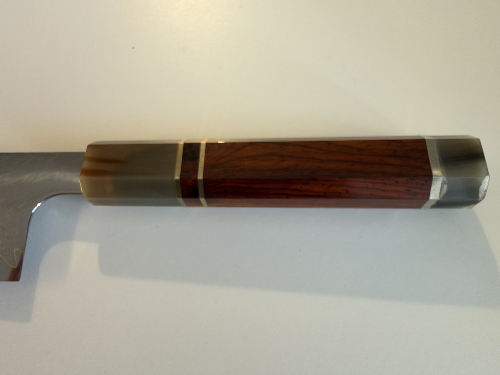 XIN Cutlery XC105 Kiritsuke 210mm – 67-Layer VG10 Damascus – Rosewood & Buffalo Horn – New
